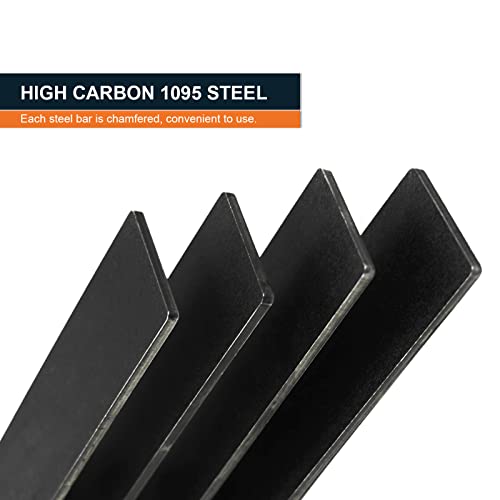 1095 Steel Flat Stock Steel Bar High Carbon (8pcs, 12"x1.5"x0.12") for 1095 Knife Making Steel