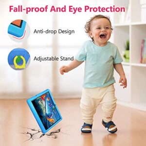 AMIAMO Tablet for Kids 10 Inch, Android 12 1280 * 800 Display 5000mAh Kidoz Pre Installed Parental Control Learning, 32GB ROM Quad Core Processor Wi-Fi Bluetooth Kid-Proof Case, Blue (AMM10062)