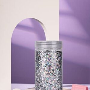 EBANKU Chunky Glitter, Water Droplets Confetti Sequin Glitters Resin Sparkle Chunky Sequins for Make Up, Body, Face, Slime, Resin Craft, Tumblers, Party Decor （3.5 Oz 100g）