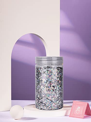 EBANKU Chunky Glitter, Water Droplets Confetti Sequin Glitters Resin Sparkle Chunky Sequins for Make Up, Body, Face, Slime, Resin Craft, Tumblers, Party Decor （3.5 Oz 100g）