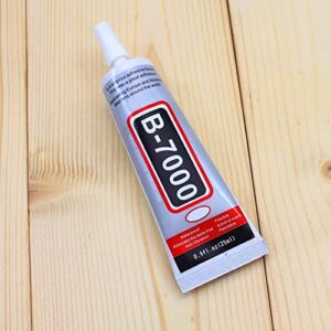 B-7000 Super Adhesive Glue Clear, Industrial Strength Glues Paste Adhesive for Glass, Plastic, Wood, Ceramic, Metal, Jewelry Making, Rhinestones Crafts, Cell Phones, Tablet, Clothes, Shoes 10ML