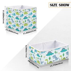 xigua Dinosaur Cube Storage Bin Large Collapsible Storage Box Canvas Storage Basket for Home,Office,Books,Nursery,Kid's Toys,Closet