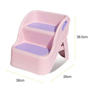 HAHONIA Step Stools for Kids Non-Slip 2 Step Stool for Toilet Kids Foldable Kitchen Step Stools Toddler Step Stool for Potty Training Bathroom Toilet Stools with Soft Anti-Slip Grips