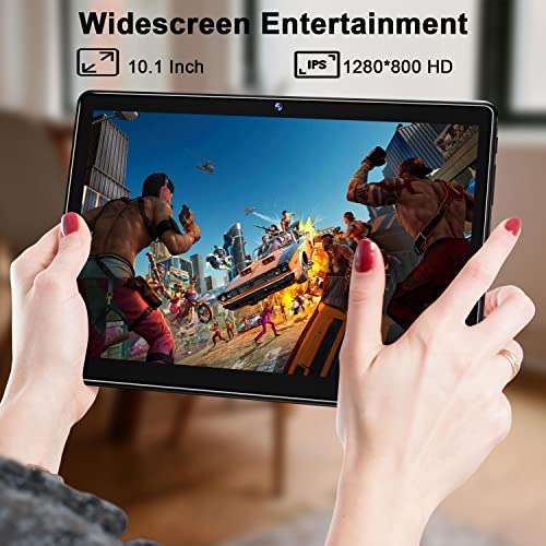 2023 Newest Tablet 10 Inch, Android 11 Tablet Newest Quad-core Processor, 2 in 1 Tablet with Keyboard, 64GB ROM + 4GB RAM Storage, 128GB Expandable, 5G WiFi, Bluetooth, GPS, 1280 * 800 HD Display