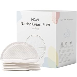 ncvi nursing pads disposable, breast pads for breastfeeding, ultra thin & soft, portable nipple pads, leak-proof, super absorbent, keep dry nipple pads, 100 count