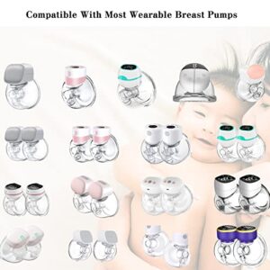 Wearable Breast Pump Milk Collector Cup Accessories,Compatible with 24mm TSRETE/Momcozy S9/S10/S12 Wearable Breast Pump,Include Duckbill Valve&Silicone Diaphragm&24mm Flange&Milk Collector&Linker