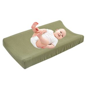 WskLinft Baby Changing Table Cover Soft Soft Comfy Bassinet Pad for Daily Army Green M