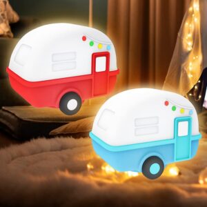 Nianjida Camper Night Light for Kids, 2pcs RV Design Warm Nursery Night Lights with Battery Powered, Cute Lamp for Boys and Girls, Portable Nightlights for Children, Toddlers, RV Gifts