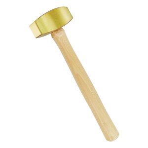 c&t 2 pound solid brass non-sparking hammer with hickory wood handle,non marring non sparking,2lb