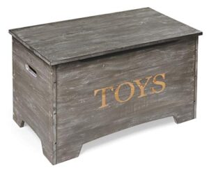 badger basket farmhouse solid wood rustic toy box with reversible panel