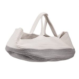 Baby Carrying Basket, Baby Sleeping Basket, Cotton Rope Weaved Foldable Portable Handheld Breathable Newborn Sleeping Basket