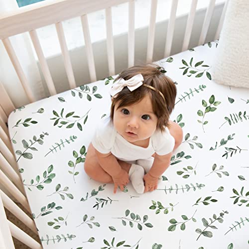 Crib Sheets Set - Premium Soft Cotton Fitted Baby Crib Sheet- 2 Pack- Crib Bed Mattress & Toddler Bed Sheet by Max&So