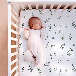 Crib Sheets Set - Premium Soft Cotton Fitted Baby Crib Sheet- 2 Pack- Crib Bed Mattress & Toddler Bed Sheet by Max&So