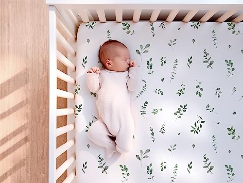 Crib Sheets Set - Premium Soft Cotton Fitted Baby Crib Sheet- 2 Pack- Crib Bed Mattress & Toddler Bed Sheet by Max&So