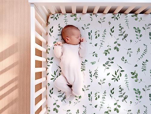 Crib Sheets Set - Premium Soft Cotton Fitted Baby Crib Sheet- 2 Pack- Crib Bed Mattress & Toddler Bed Sheet by Max&So