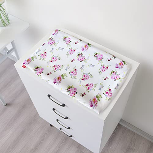 Changing Pad Covers for Girls 2 Pack, Lovely Print Soft Diaper Change Table Sheets, Fit 32"x16" Contoured Pad, Comfy Cozy 2-Pack Cradle Sheets,Floral