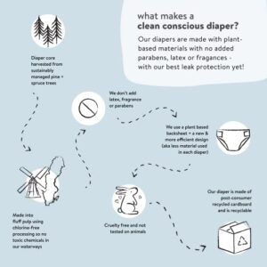 The Honest Company Diaper Cake | Clean Conscious Diapers, Baby Personal Care, Plant-Based Wipes | Rose Blossom | Regular, Size 1 (8-14 lbs), 35 Count