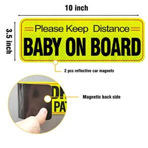 Baby on Board Please Be Patient Magnet Decal Safety Signs for Baby on board Magnet for Car，Baby on Board Magnet for Car，Baby on Board Signs For Car