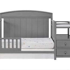 Oxford Baby Pearson 4-in-1 Convertible Crib & Changing Station, Dove Gray, GreenGuard Gold Certified