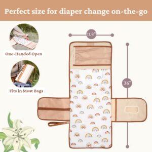 LilyMoon Portable Diaper Changing Pad — Non-Toxic, Oeko-TEX Certified - Designer Baby Changing Pad Portable Changing Pad for Baby, Foldable, Waterproof and Wipeable, Smart Travel Changing Pad