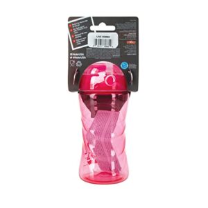 Nuby Thirsty Kids No Spill Sip-It Sport Tritan Travel Cup with Soft Silicone Spout and Hygiene Cover, 12 Oz, Pink Unicorn Print