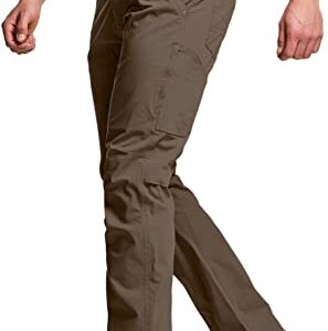 CQR CLSX Men's Cool Dry Tactical Pants, Water Resistant Outdoor Pants, Lightweight Stretch Cargo/Straight Work Hiking Pants, Sedona Pants Tundra, 38W x 32L