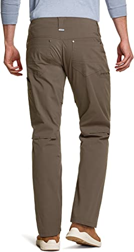 CQR CLSX Men's Cool Dry Tactical Pants, Water Resistant Outdoor Pants, Lightweight Stretch Cargo/Straight Work Hiking Pants, Sedona Pants Tundra, 38W x 32L