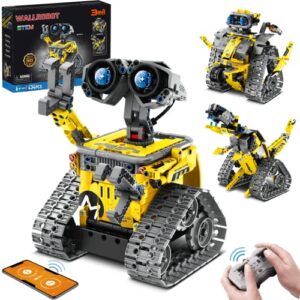 mibido 3in1 remote & app controlled robot dinosaur building kit, educational stem projects coding set creative gifts for kids aged 6 7 8 9 10 11 12+, new 2023 (434 pieces)