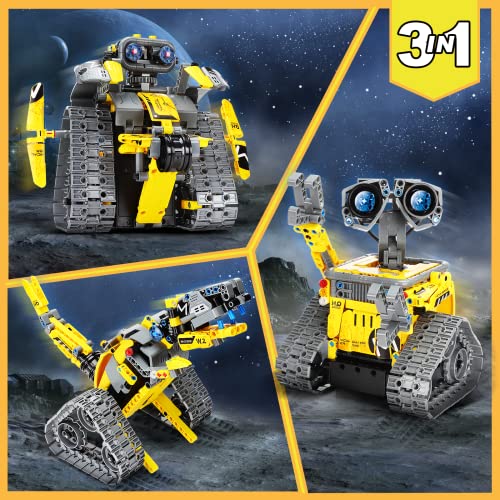 Mibido 3in1 Remote & APP Controlled Robot Dinosaur Building Kit, Educational STEM Projects Coding Set Creative Gifts for Kids Aged 6 7 8 9 10 11 12+, New 2023 (434 Pieces)