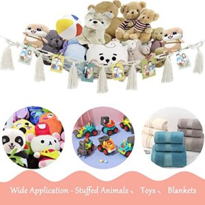 Toys Stuffed Animal Hammock for Kids Room | XL Macrame Plush Animal Net Toy Storage | Corner Toy Macrame Toy Storage Net