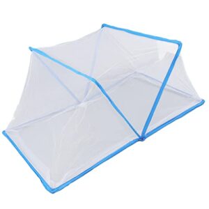 mosquito net tent, portable foldable easy to store bed net tent for kids for travel (blue)