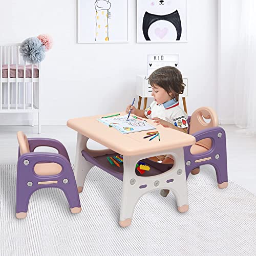 ide·o Toddler Table and Chair Set - Kids Table and Chair Set,Toddler Table,Child Table and Chair Set (Pink)