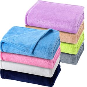8 pcs fuzzy baby blankets 30 x 40 soft warm plush newborn blankets receiving essentials toddler infant boys girls gifts nursery swaddling cozy kid daycare cot blankets for crib stroller nap outdoor
