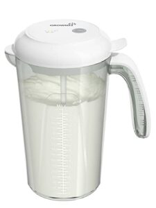 grownsy baby formula mixer pitcher 32oz, magnetic charging electric formula mixing pitcher, auto mixing for formula powder, breastmilk, without air bubbles or lumping, bpa free, easy to clean