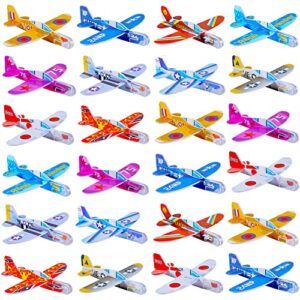 manmel 50 pcs foam gliders planes toys for kids, paper airplane toys set, plane party favors goodie bag stuffers, outdoor flying toys, bulk toys for classroom prizes boys and girls