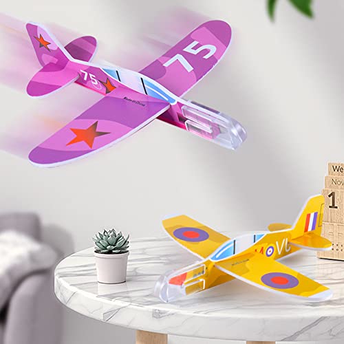 Manmel 50 Pcs Foam Gliders Planes Toys for Kids, Paper Airplane Toys Set, Plane Party Favors Goodie Bag Stuffers, Outdoor Flying Toys, Bulk Toys for Classroom Prizes Boys and Girls