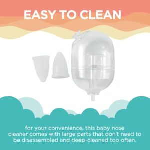 LittleTora Pro Baby Nasal Aspirator - Hospital Grade Suction with Built-in Music & Night Light - Rechargeable Nose Booger Sucker for Infants Babies Kids Toddlers - Snot Removal