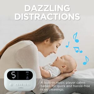 LittleTora Pro Baby Nasal Aspirator - Hospital Grade Suction with Built-in Music & Night Light - Rechargeable Nose Booger Sucker for Infants Babies Kids Toddlers - Snot Removal