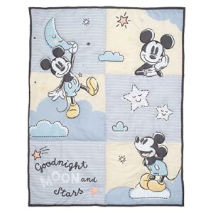 Lambs & Ivy Disney Baby Moonlight Mickey Mouse 3-Piece Nursery Crib Bedding Set