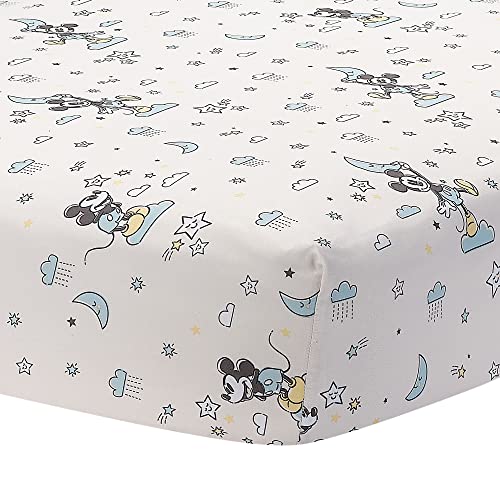 Lambs & Ivy Disney Baby Moonlight Mickey Mouse 3-Piece Nursery Crib Bedding Set