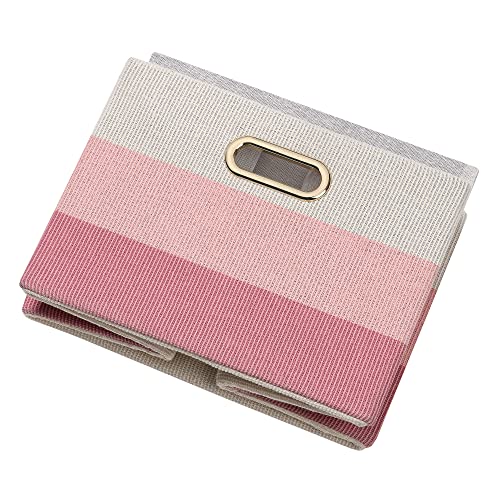 Lambs & Ivy Pink Ombre Foldable/Collapsible Storage Bin/Basket