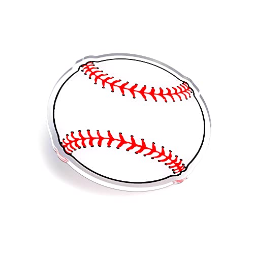 Baseball Charm for Bogg Bag, Simply Southern Totes, and Similar Style Bags. Acrylic 3" Sports Charm Accessories for Beach Totes