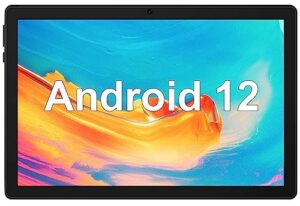 tablet 10 inch android 12 tablet, 64gb rom 512gb expand, android tablet with dual camera, wifi, bluetooth, hd screen, google gms certified-silver