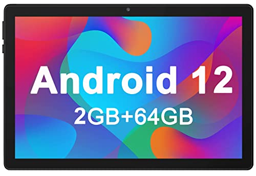 Tablet 10 inch Android 12 Tablet, 64GB ROM 512GB Expand, Android Tablet with Dual Camera, WiFi, Bluetooth, HD Screen, Google GMS Certified-Silver