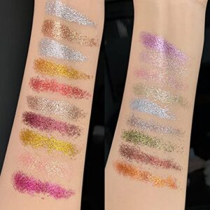 Rechoo 35 Colors Glitter Eye shadow Palette Eye Makeup Colourful Eyeshadow Palette Pallet Shiny Colorful Shimmer Bright Color Pigmented Paleta