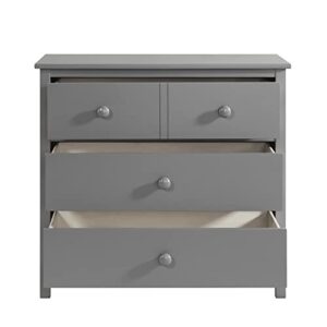 Oxford Baby Universal 3-Drawer Dresser, Dove Gray, 18.00 Inch L x 37.00 Inch W x 34.00 Inch H