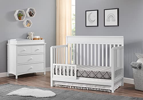 Oxford Baby Castle Hill Crib to Toddler Bed Guard Rail Conversion Kit, White, GreenGuard Gold Certified