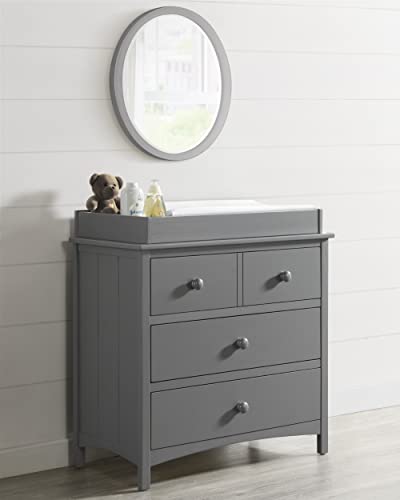 Oxford Baby Changing Topper for Universal 3-Drawer Dresser, Dove Gray, 1 Count, 6.61 pounds