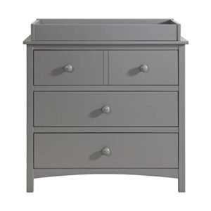 Oxford Baby Changing Topper for Universal 3-Drawer Dresser, Dove Gray, 1 Count, 6.61 pounds