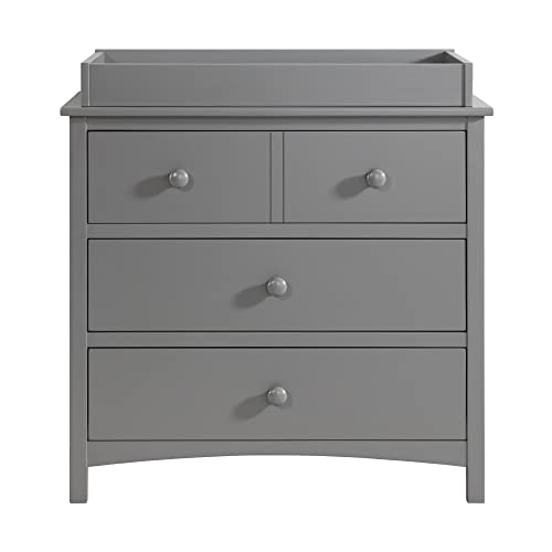 Oxford Baby Changing Topper for Universal 3-Drawer Dresser, Dove Gray, 1 Count, 6.61 pounds